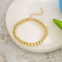 Simple Style Round Copper Gold Plated Bracelets In Bulk sku image 5