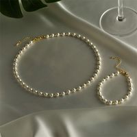 Baroque Style Round Copper Gold Plated Bracelets Necklace In Bulk sku image 1
