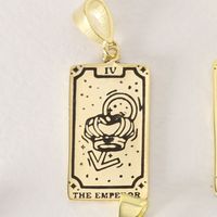 Retro Tarot Stainless Steel Plating 18k Gold Plated Pendant Necklace main image 6