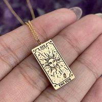 Retro Tarot Stainless Steel Plating 18k Gold Plated Pendant Necklace main image 9