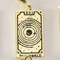 Retro Tarot Stainless Steel Plating 18k Gold Plated Pendant Necklace sku image 2