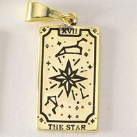 Retro Tarot Stainless Steel Plating 18k Gold Plated Pendant Necklace sku image 3