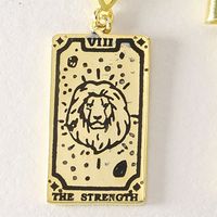 Retro Tarot Stainless Steel Plating 18k Gold Plated Pendant Necklace sku image 4