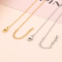 Stainless Steel Titanium Steel 18K Gold Plated Cute Plating Inlay Cartoon Character Artificial Diamond Pendant Necklace main image 9