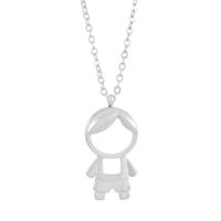 Stainless Steel Titanium Steel 18K Gold Plated Cute Plating Inlay Cartoon Character Artificial Diamond Pendant Necklace sku image 1