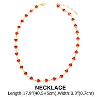 Elegant Heart Shape Copper Plating Inlay Zircon 18k Gold Plated Bracelets Necklace main image 3