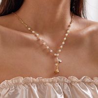 European And American Valentine's Day Rose Alloy Clavicle Chain Wholesale main image 11