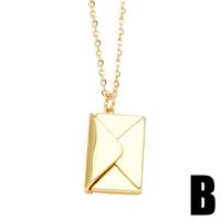 Simple Style Envelope Stainless Steel Copper Plating 18k Gold Plated Pendant Necklace sku image 8