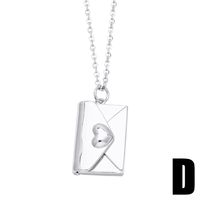 Simple Style Envelope Stainless Steel Copper Plating 18k Gold Plated Pendant Necklace sku image 3