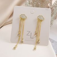 Ig Style Sweet Clouds Alloy Plating Chain Inlay Resin Pearl Women's Drop Earrings main image 4