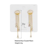 Ig Style Sweet Clouds Alloy Plating Chain Inlay Resin Pearl Women's Drop Earrings sku image 1