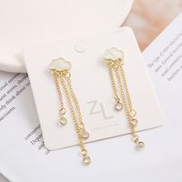 Ig Style Sweet Clouds Alloy Plating Chain Inlay Resin Pearl Women's Drop Earrings main image 1