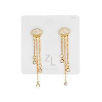 Ig Style Sweet Clouds Alloy Plating Chain Inlay Resin Pearl Women's Drop Earrings main image 2