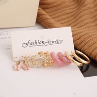 Retro Simple Style Geometric Butterfly Bow Knot Alloy Plating Women's Earrings main image 4