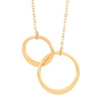 Stainless Steel Titanium Steel 18K Gold Plated Simple Style Plating Round Pendant Necklace sku image 2