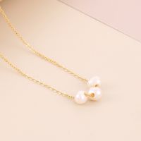 Stainless Steel Shell Titanium Steel 18K Gold Plated Simple Style Plating Round Necklace main image 8