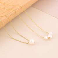 Stainless Steel Shell Titanium Steel 18K Gold Plated Simple Style Plating Round Necklace main image 5