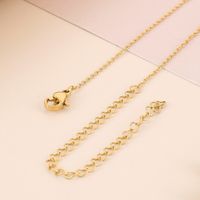 Stainless Steel Shell Titanium Steel 18K Gold Plated Simple Style Plating Round Necklace main image 6