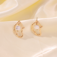 Elegant Geometric Alloy Inlay Artificial Pearls Women's Drop Earrings main image 5