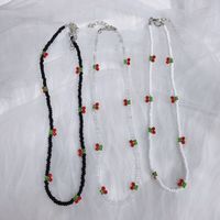 Cute Cherry Glass Beaded Women's Necklace main image 5