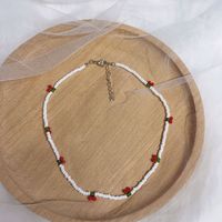 Cute Cherry Glass Beaded Women's Necklace main image 2