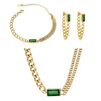 Glam Rectangle Zircon Alloy Wholesale Jewelry Set main image 6