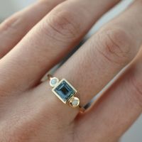 Simple Style Water Droplets Alloy Inlay Zircon Women's Rings main image 2