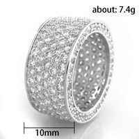 Glam Solid Color Copper Inlay Zircon Rings main image 3