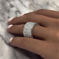 Glam Solid Color Copper Inlay Zircon Rings main image 1