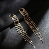 Simple Style Solid Color Alloy Plating Gold Plated Women's Drop Earrings main image 2