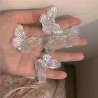 Cartoon Style Sweet Butterfly Arylic Metal Plating Hair Clip sku image 1