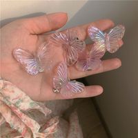 Cartoon Style Sweet Butterfly Arylic Metal Plating Hair Clip sku image 2