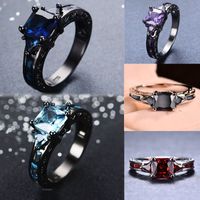 Simple Style Square Alloy Inlay Zircon Women's Rings main image 1