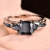 Simple Style Square Alloy Inlay Zircon Women's Rings main image 3