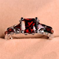 Simple Style Square Alloy Inlay Zircon Women's Rings main image 2