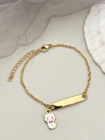 Casual Cute Animal Cat Elephant 304 Stainless Steel 14K Gold Plated Bracelets In Bulk main image 2