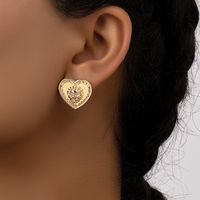 Cool Style Heart Shape Lion Alloy Plating Women's Ear Studs main image 3