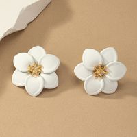 Elegant Pastoral Flower Alloy Plating Women's Ear Studs main image 2