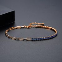 Simple Style Square Copper Inlay Zircon Bracelets sku image 4