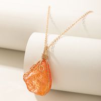 Occident And The United States Natural Raw Stone Dyeing  Necklace (single)  Nhgy0247-single sku image 3