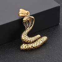 1 Piece Stainless Steel 18K Gold Plated Scissors Snake Eagle main image 6