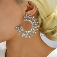 1 Pair Fashion Round Plating Rhinestone Ear Studs main image 6