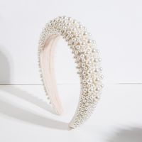 Elegant Artistic Flower Cloth Inlay Rhinestones Pearl Hair Band main image 9