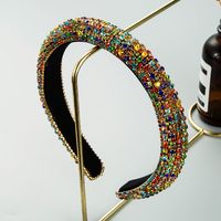 Elegant Artistic Flower Cloth Inlay Rhinestones Pearl Hair Band sku image 7