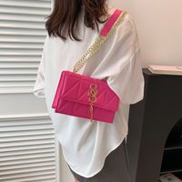 Women's Medium Spring&summer Pu Leather Solid Color Streetwear Square Magnetic Buckle Shoulder Bag main image 5
