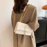 Women's Medium Spring&summer Pu Leather Solid Color Streetwear Square Magnetic Buckle Shoulder Bag main image 3
