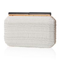 White Yellow Red Pu Leather Solid Color Square Evening Bags sku image 1