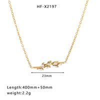 304 Stainless Steel 18K Gold Plated Streetwear Plating Heart Shape Butterfly Shell Pendant Necklace sku image 8