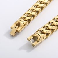 Hip-Hop Punk Solid Color Titanium Steel 18K Gold Plated Men'S Bracelets main image 9