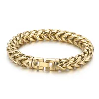 Hip-Hop Punk Solid Color Titanium Steel 18K Gold Plated Men'S Bracelets sku image 4